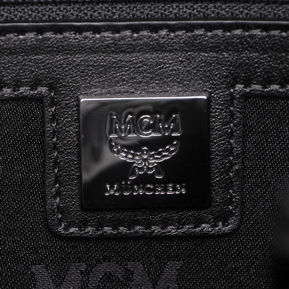 MCM Metallic Visetos Medium Stark Backpack Silver Black 6 of 12