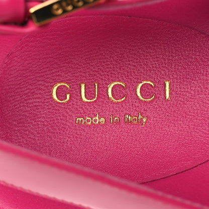 Gucci Calfskin Elizabeth Nappa Charlotte Logo Slingback Sandals 36 Fancy Fuchsia 9 of 11