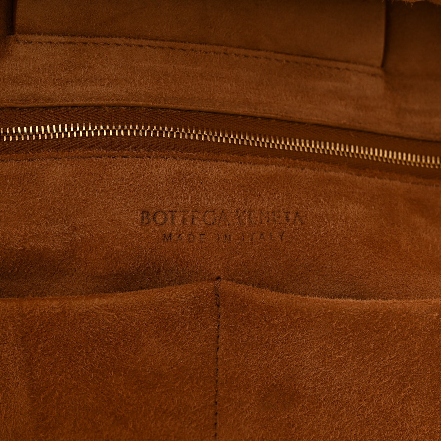 French Calfskin Maxi Intrecciato Medium Arco Caramel