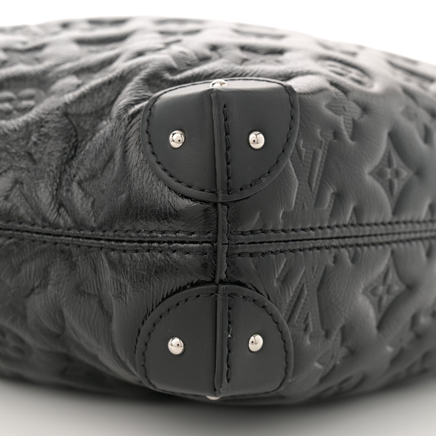 Lambskin Monogram Shadow Coussin Noe Trunk PM Black