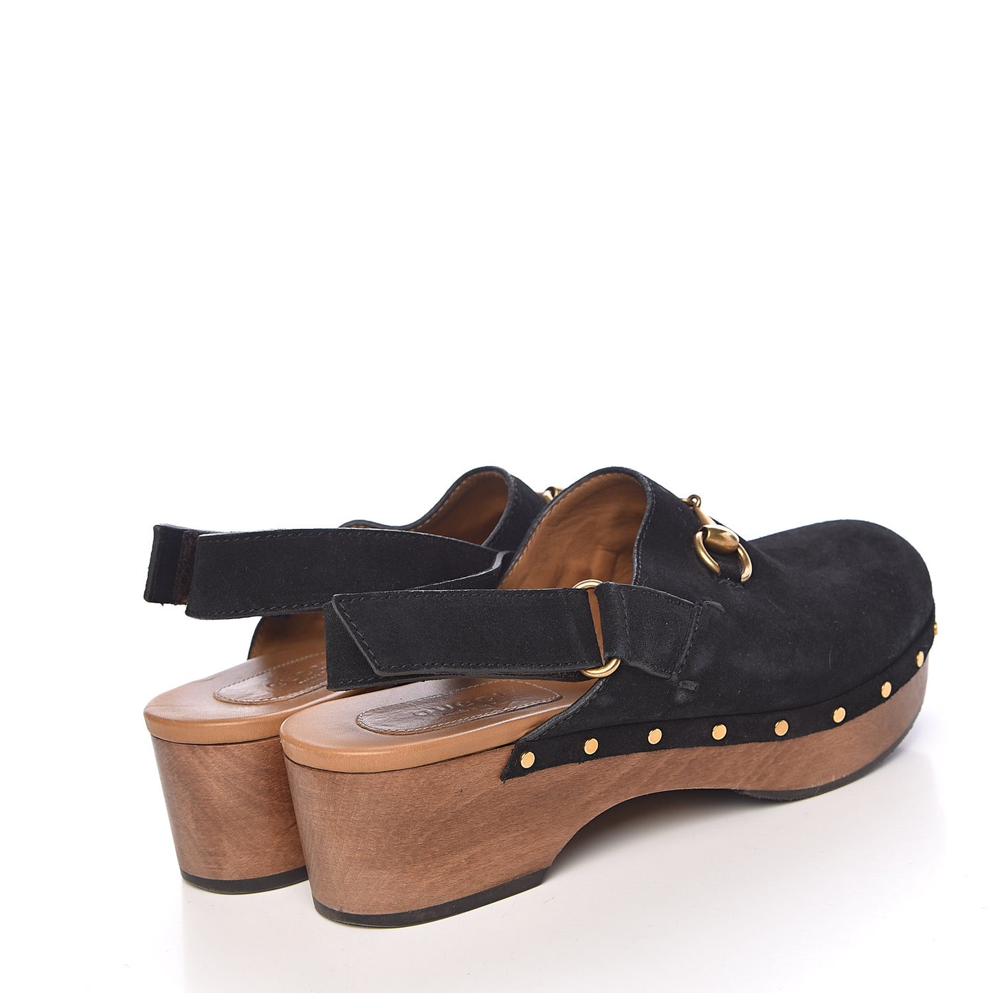 Suede Horsebit Amstel Slingback Clogs 38.5 Black