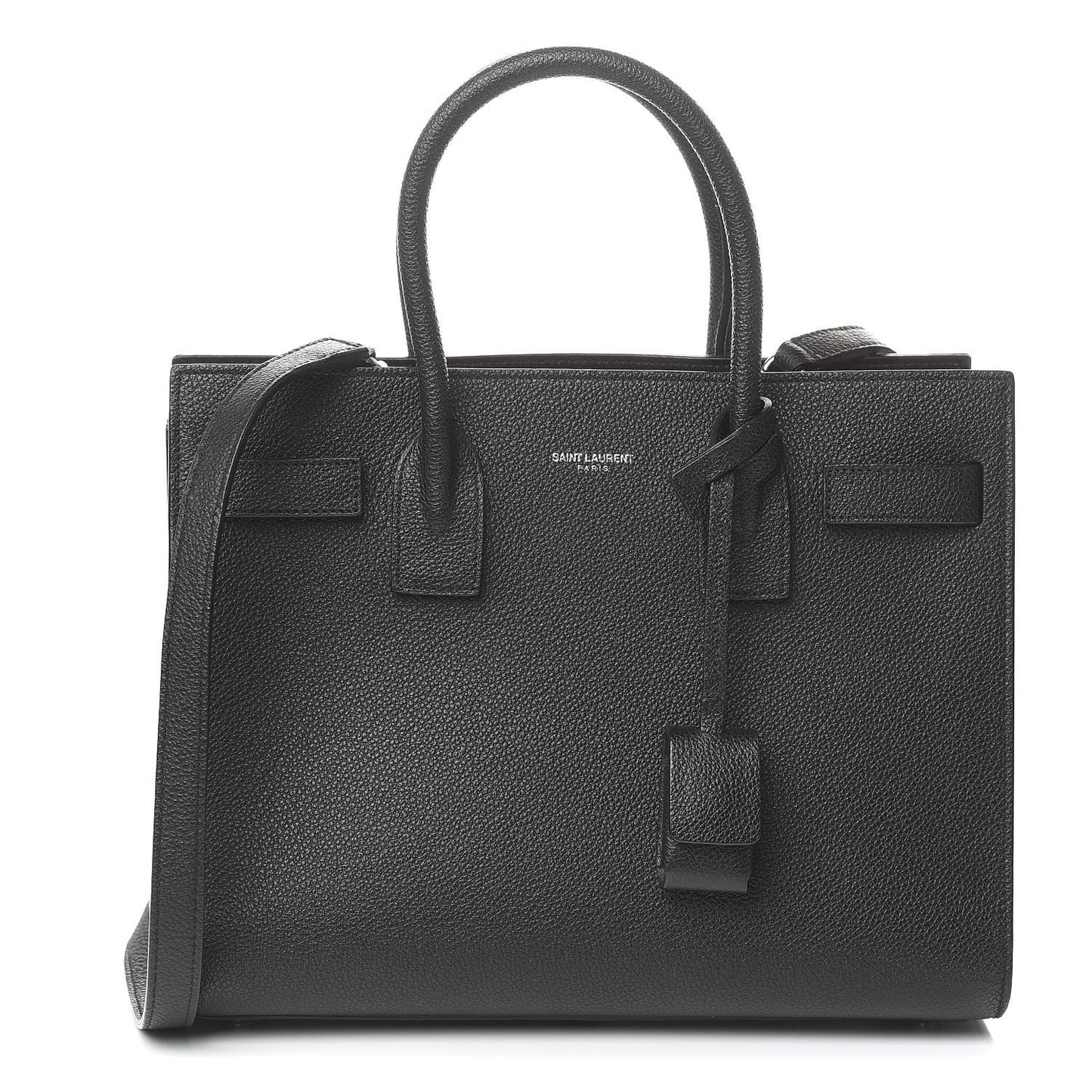 Grained Calfskin Baby Sac De Jour Black