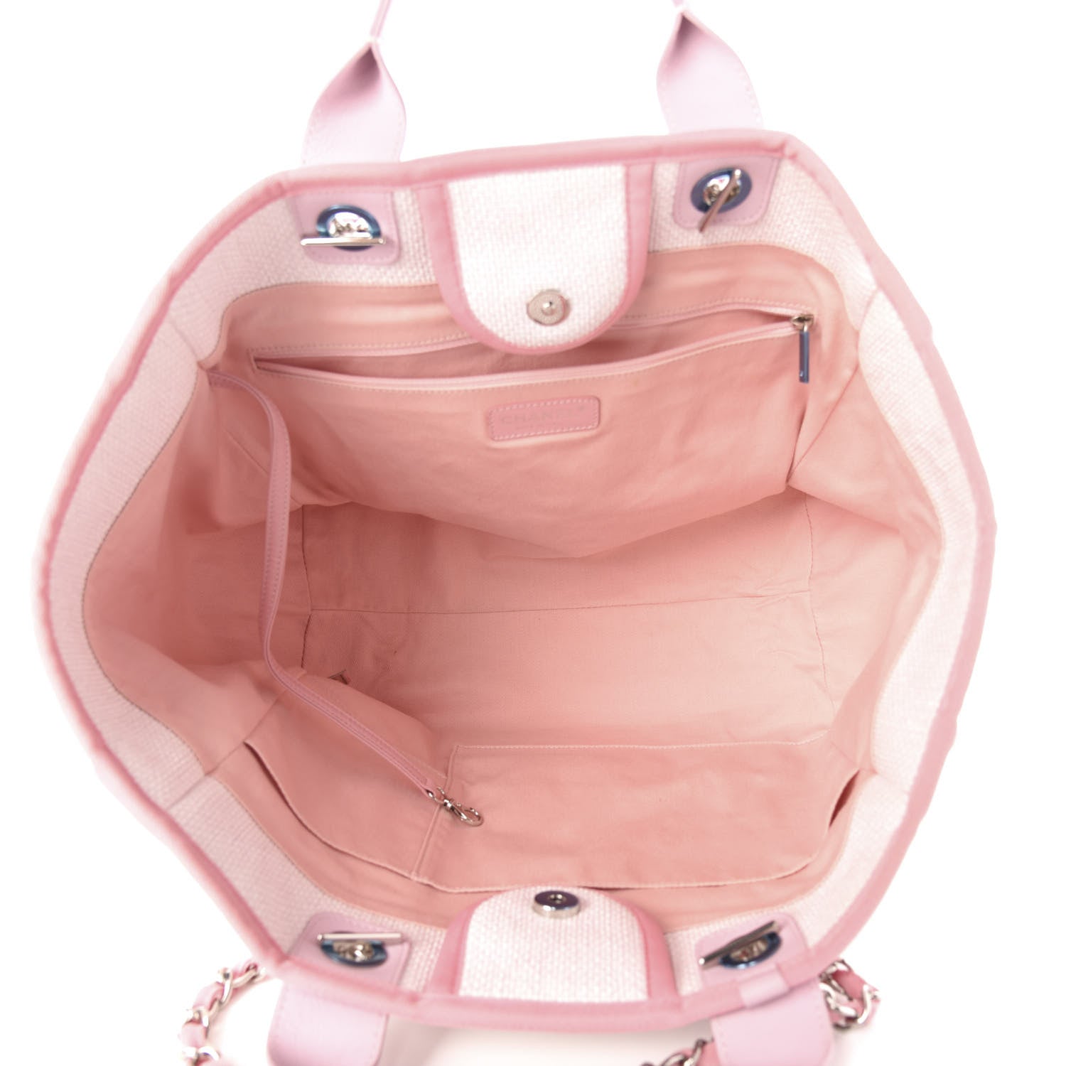 Chanel Canvas Medium Deauville Tote Pink 5 of 11