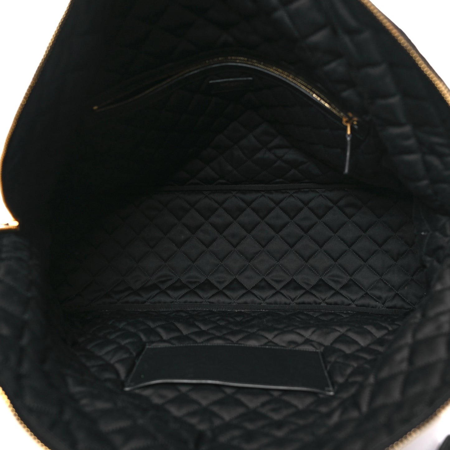 Calfskin Quilted ES Giant Travel Bag Black