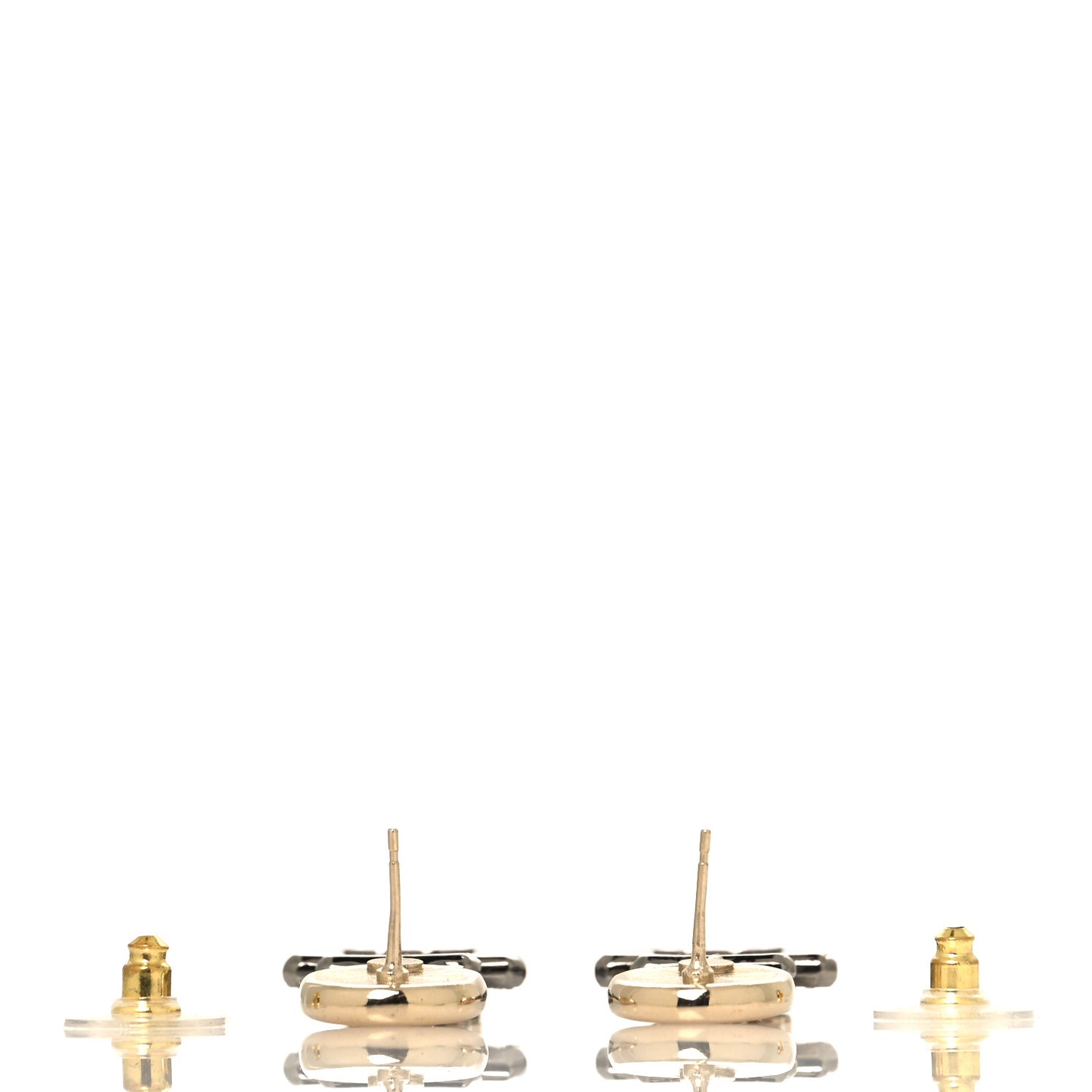 Crystal CC No 5 Perfume Bottle Drop Earrings Gold Silver