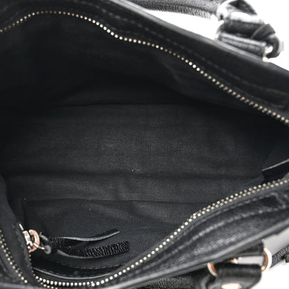 Balenciaga Chevre Gold Metallic Edge Hardware Mini City Black 5 of 11