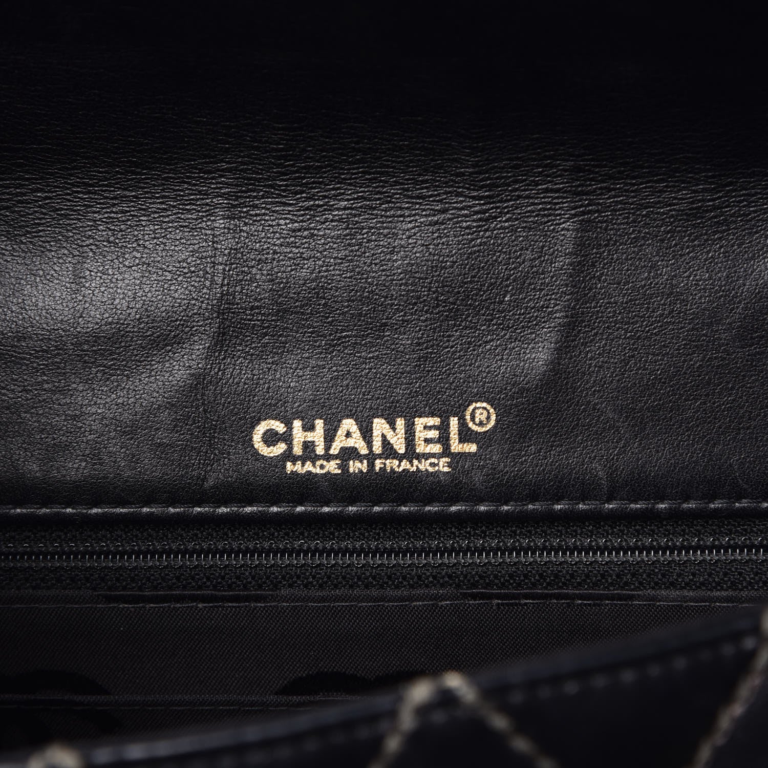 Chanel Calfskin Quilted Contrast Stitch Medium Flap Black 6 of 10