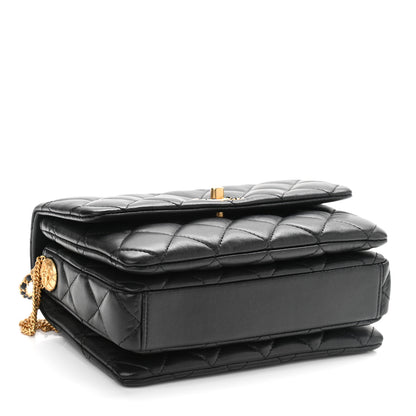 Chanel Lambskin Quilted Mini Medallion Multi Chain Flap Black 3 of 9