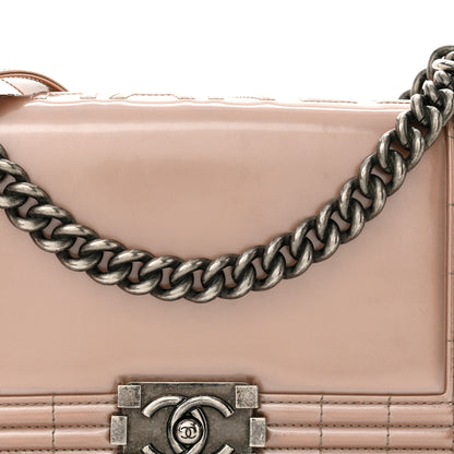 Chanel Iridescent Glazed Calfskin Medium Boy Flap Light Pink 8 of 15