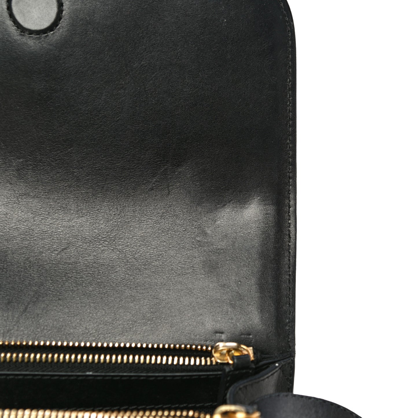 Calfskin Studded Small Padlock Crossbody Bag Black