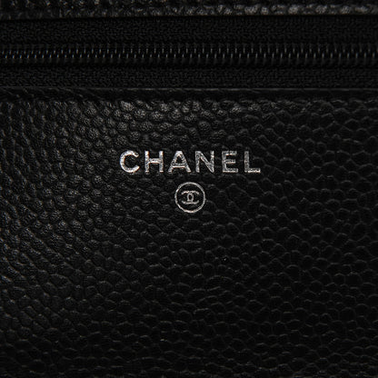 Chanel Caviar Quilted Wallet On Chain WOC Black 6 of 8