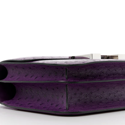 Hermes Ostrich Constance 24 Violine 9 of 11