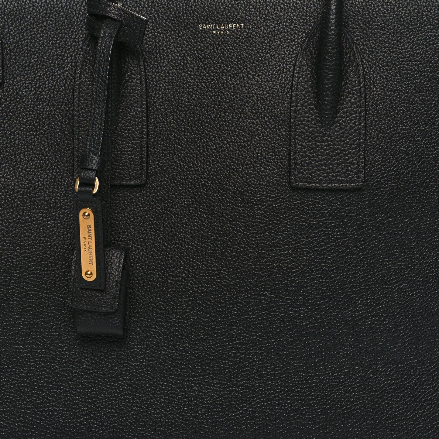 Grained Calfskin Large Thin Sac De Jour Black