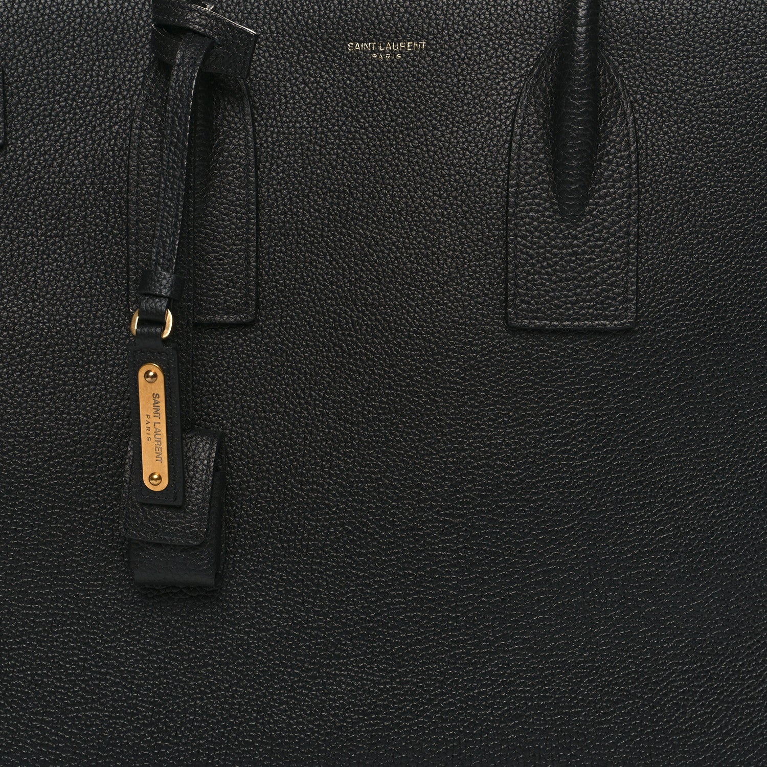 Saint Laurent Grained Calfskin Large Thin Sac De Jour Black 8 of 10