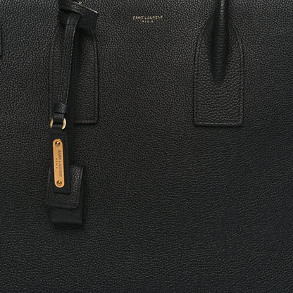Saint Laurent Grained Calfskin Large Thin Sac De Jour Black 8 of 10