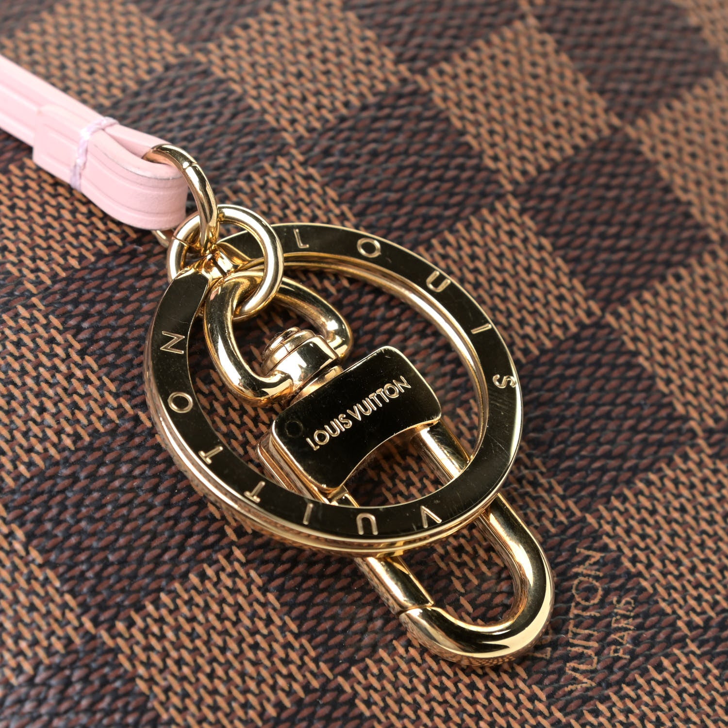 Louis Vuitton Damier Ebene Caissa Hobo Rose Ballerine 6 of 6