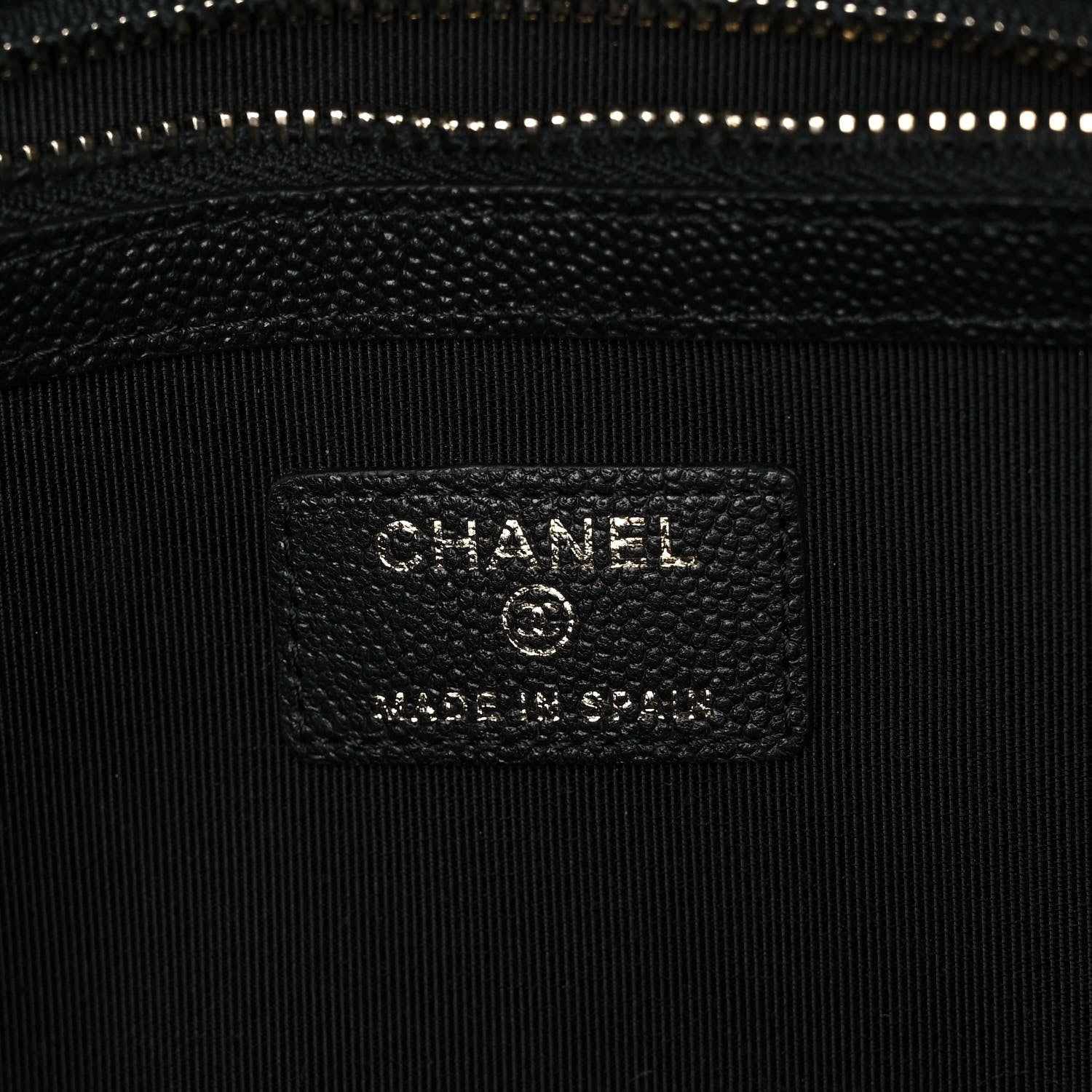 Chanel Caviar Quilted Mademoiselle Vintage Large Zip Pouch Black 6 of 10