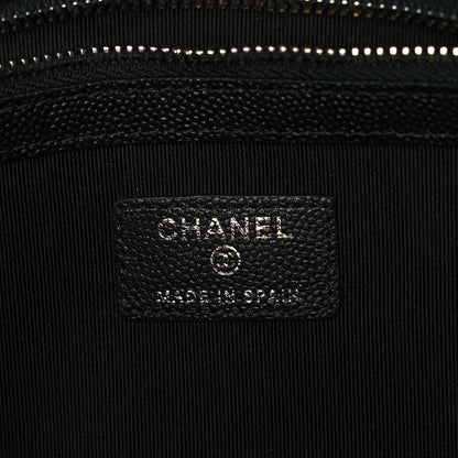 Chanel Caviar Quilted Mademoiselle Vintage Large Zip Pouch Black 6 of 10
