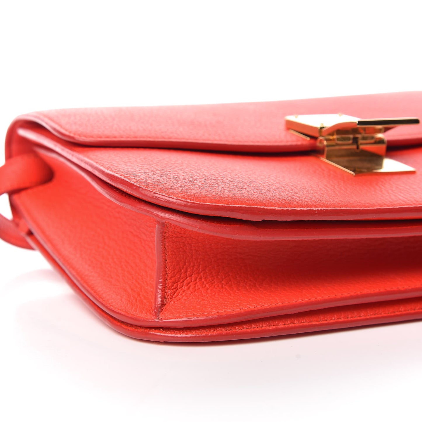Goatskin Medium Classic Box Flap Bag Alizarin