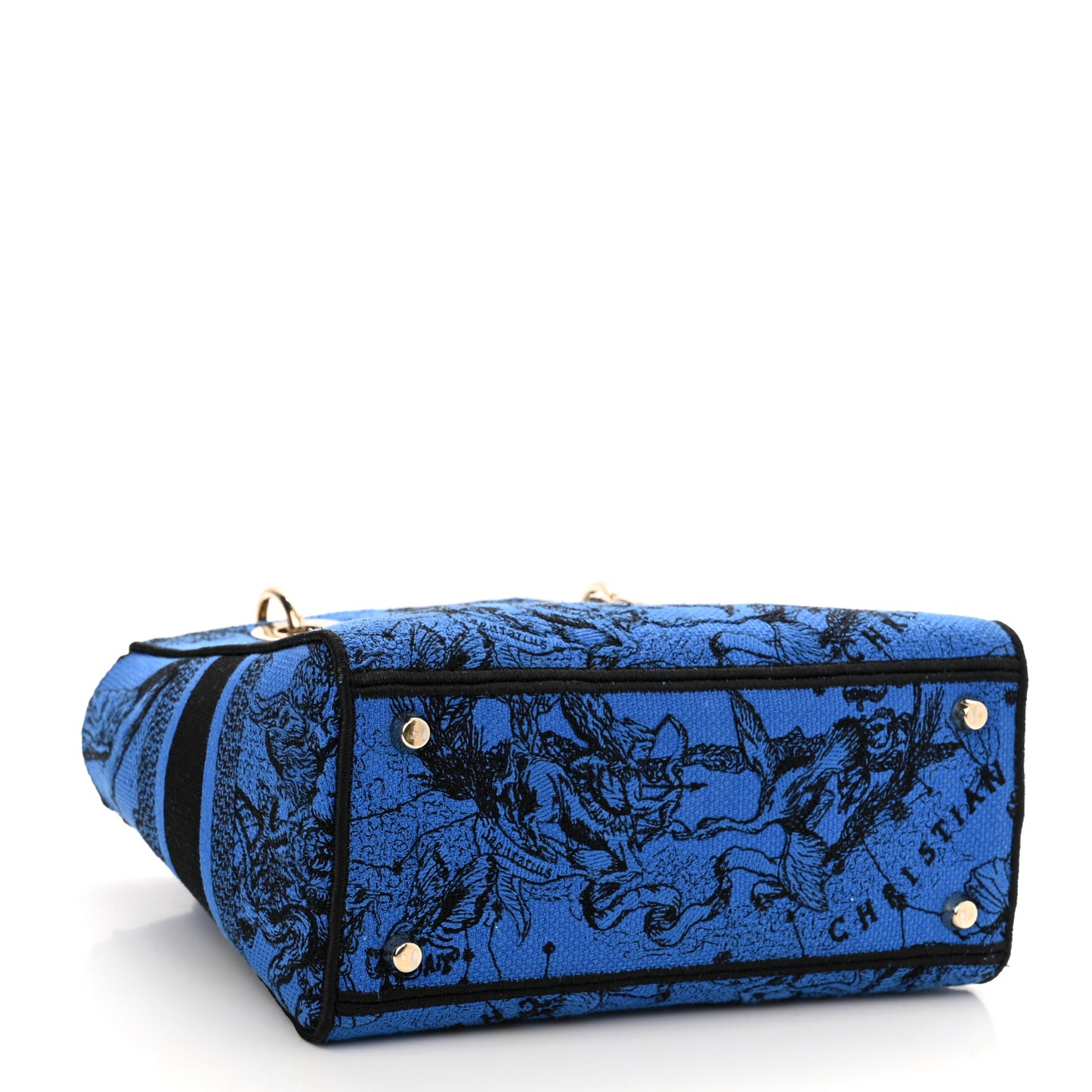 Canvas Toile de Jouy Zodiac Embroidered Medium Lady D-Lite Blue