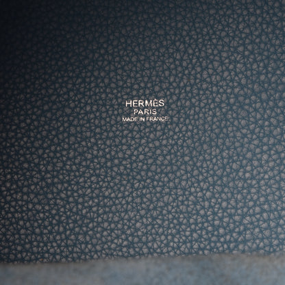 Hermes Taurillon Clemence Picotin 22 MM Blue Jean 6 of 15
