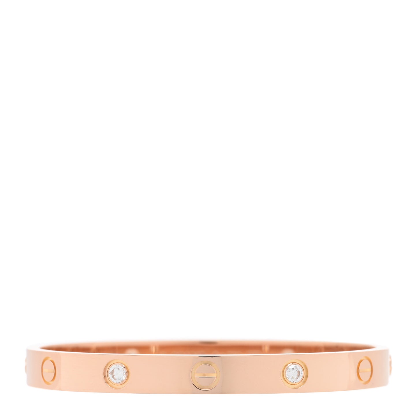 18K Pink Gold 4 Diamond LOVE Bracelet 16