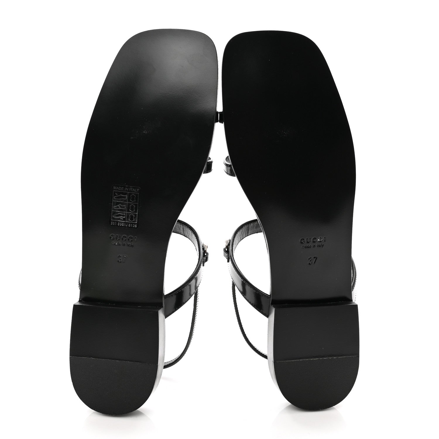 Gucci Calfskin Horsebit Divine Slingback Sandals 37 Black 5 of 8