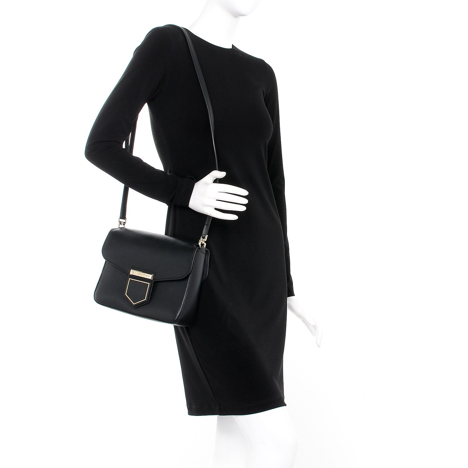 Givenchy Calfskin Small Nobile Shoulder Bag Black 2 of 7