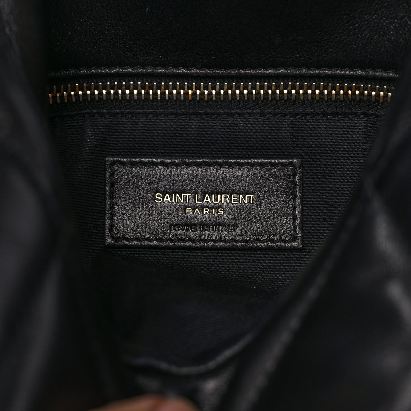Lambskin Quilted Toy Loulou Puffer Monogram Chain Satchel Black