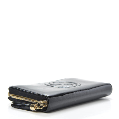 Gucci Patent Calfskin Soho Zip Around Wallet Black 4 of 7