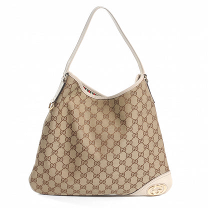 Gucci Monogram New Britt Medium Hobo Ivory 1 of 7