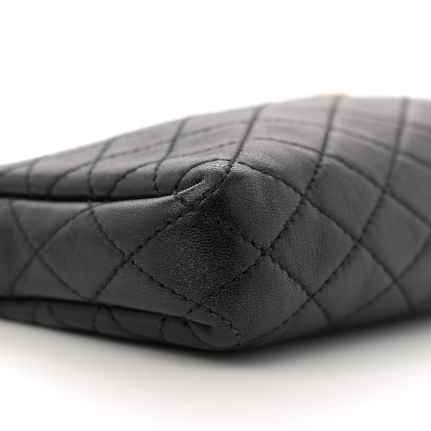 Saint Laurent Lambskin Quilted Gaby Zipped Pouch Black 8 of 12