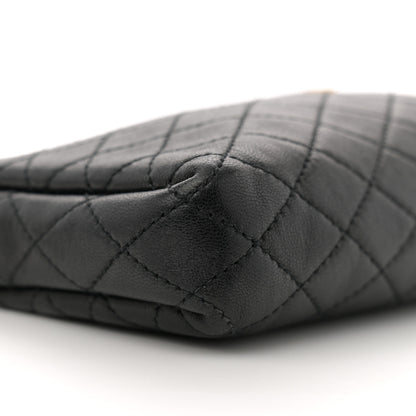 Saint Laurent Lambskin Quilted Gaby Zipped Pouch Black 8 of 12