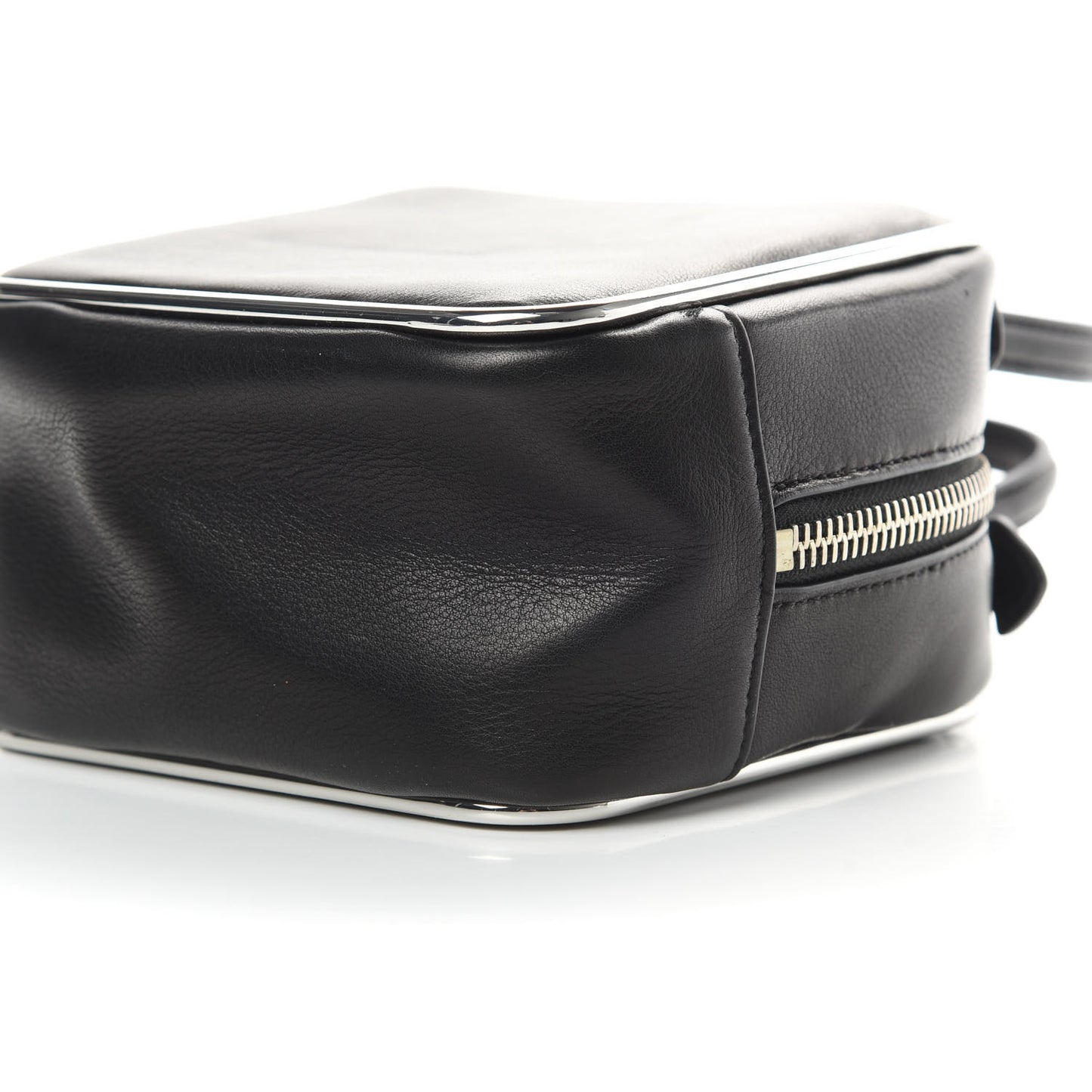 Supple Calfskin Halo Top Handle Bag Black