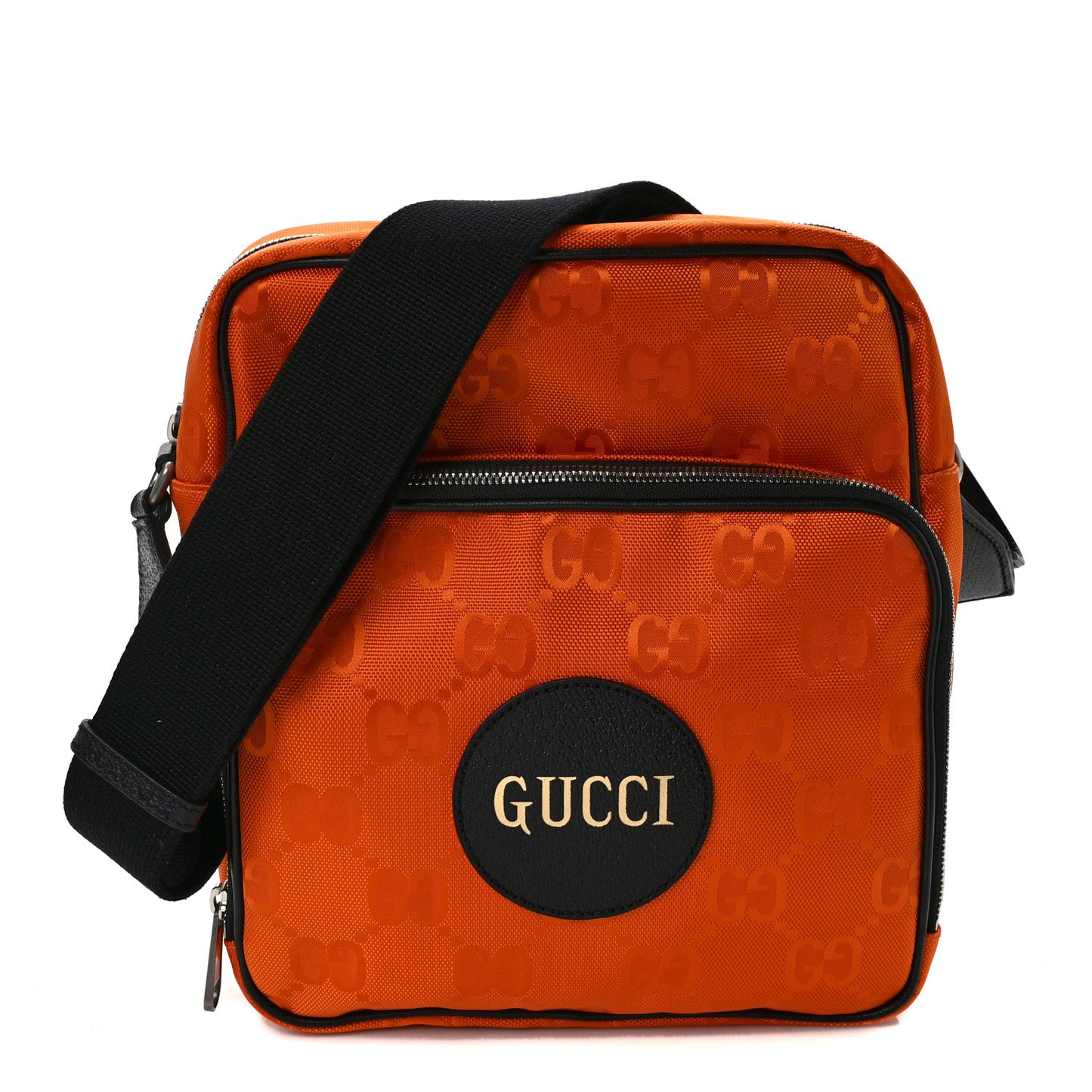 Econyl Nylon Monogram Off The Grid Messenger Orange Black
