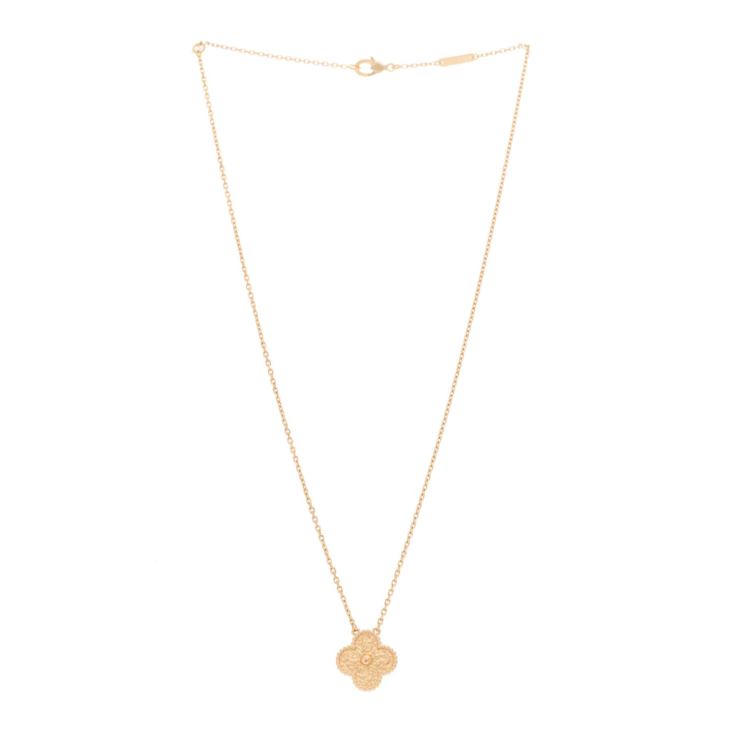 18K Rose Gold Vintage Alhambra Pendant Necklace