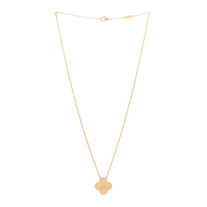 Van Cleef & Arpels 18K Rose Gold Vintage Alhambra Pendant Necklace 3 of 5