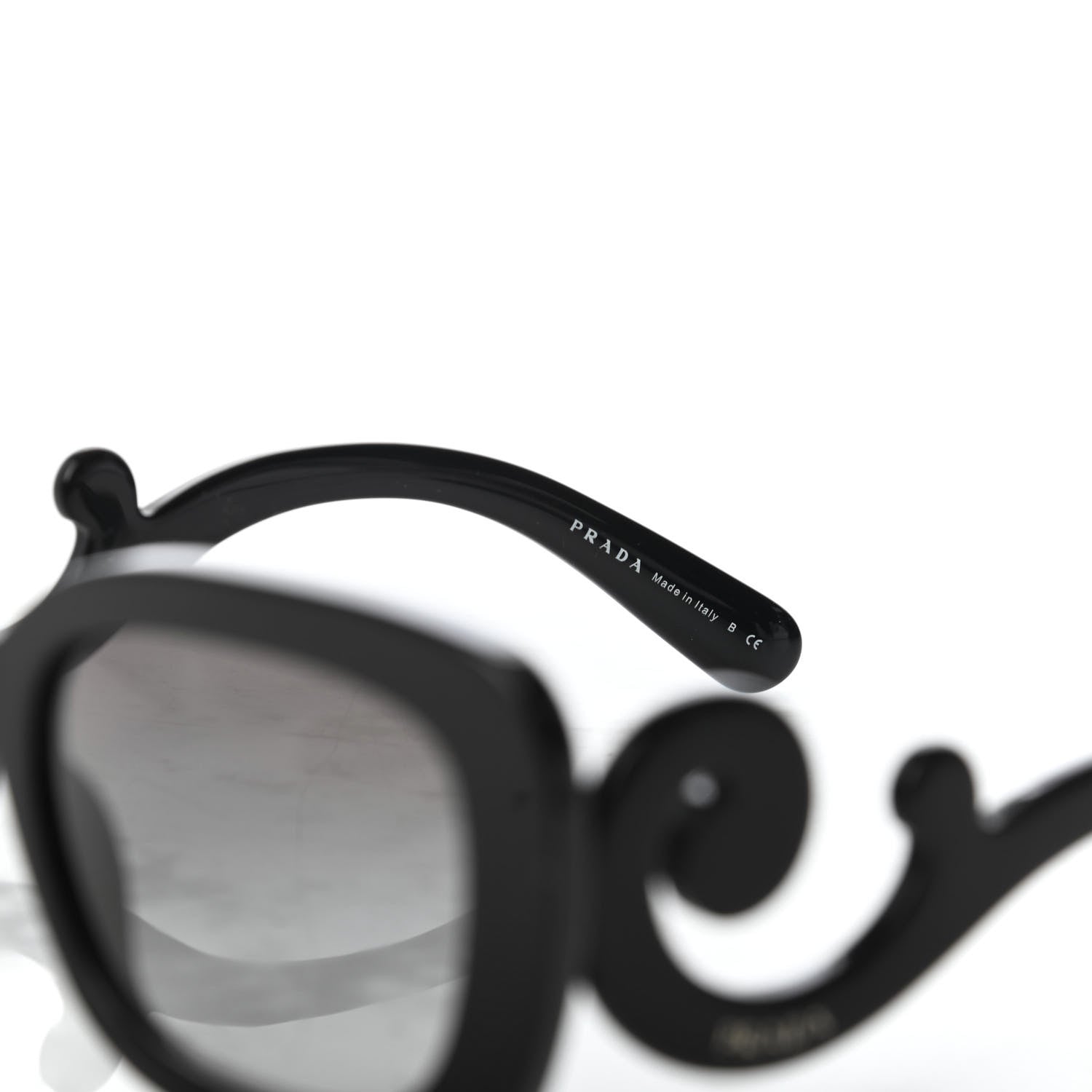 Prada Acetate Baroque Sunglasses SPR 27O Black 5 of 8