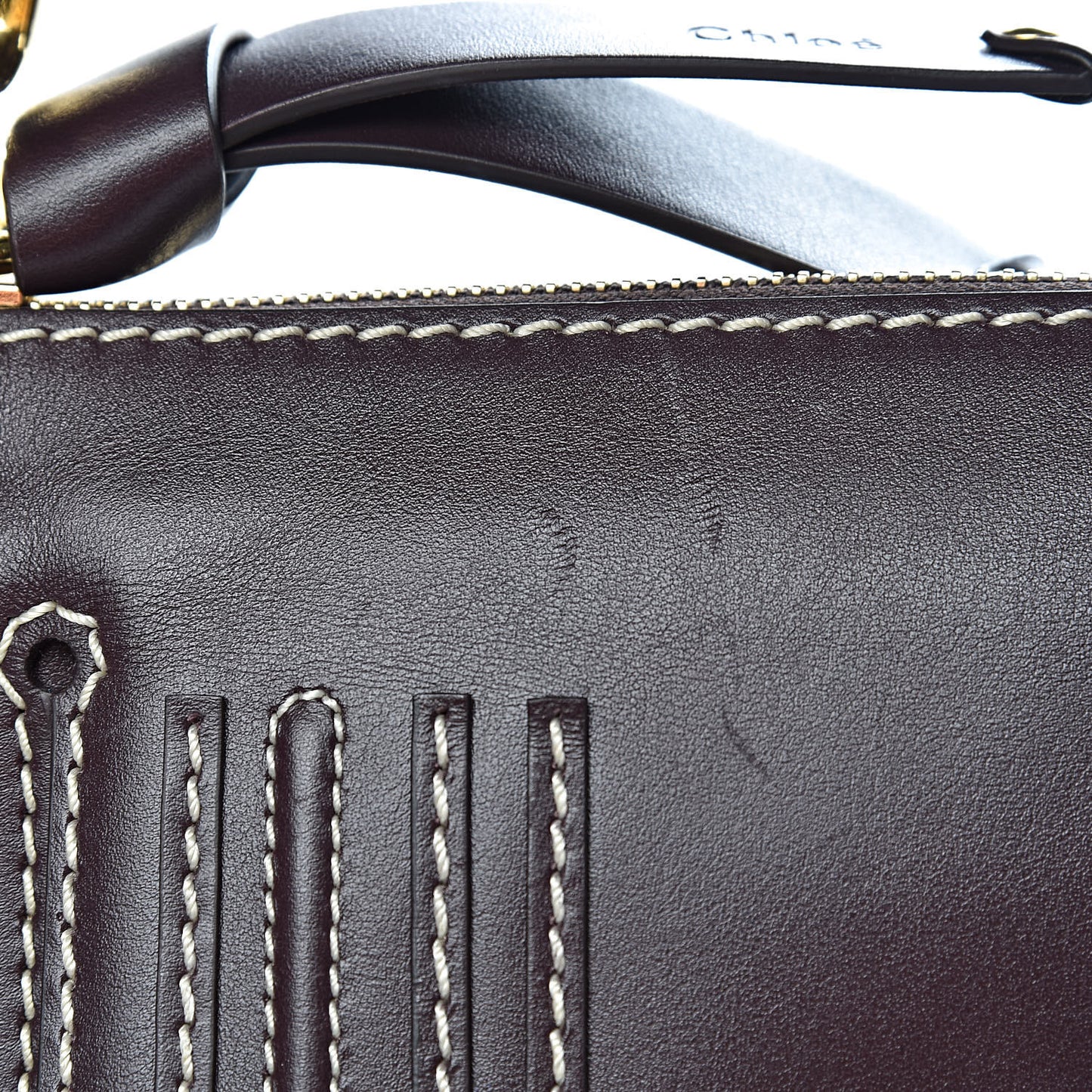 Calfskin Marcie Saddle Shoulder Bag Black Raisin