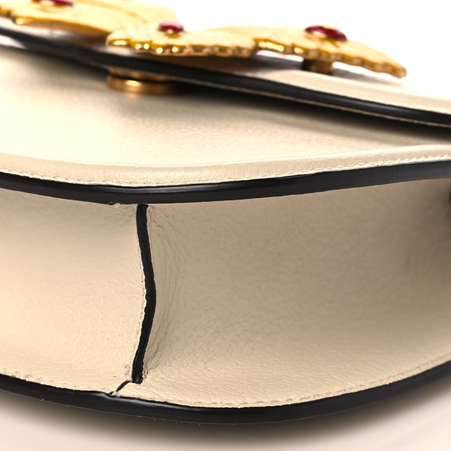 Gucci Calfskin Web Stripe Butterfly Small Totem Shoulder Bag White 11 of 11