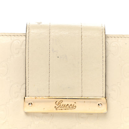 Gucci Guccissima Ladies Web Long Wallet Off White 13 of 15