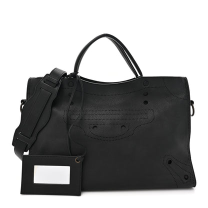 Balenciaga Veau Soyeux Perforated Blackout Hardware City Black 1 of 14