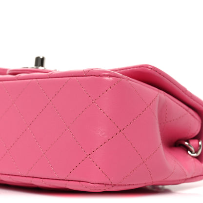 Chanel Lambskin Quilted Mini Rectangular Flap Pink 10 of 11