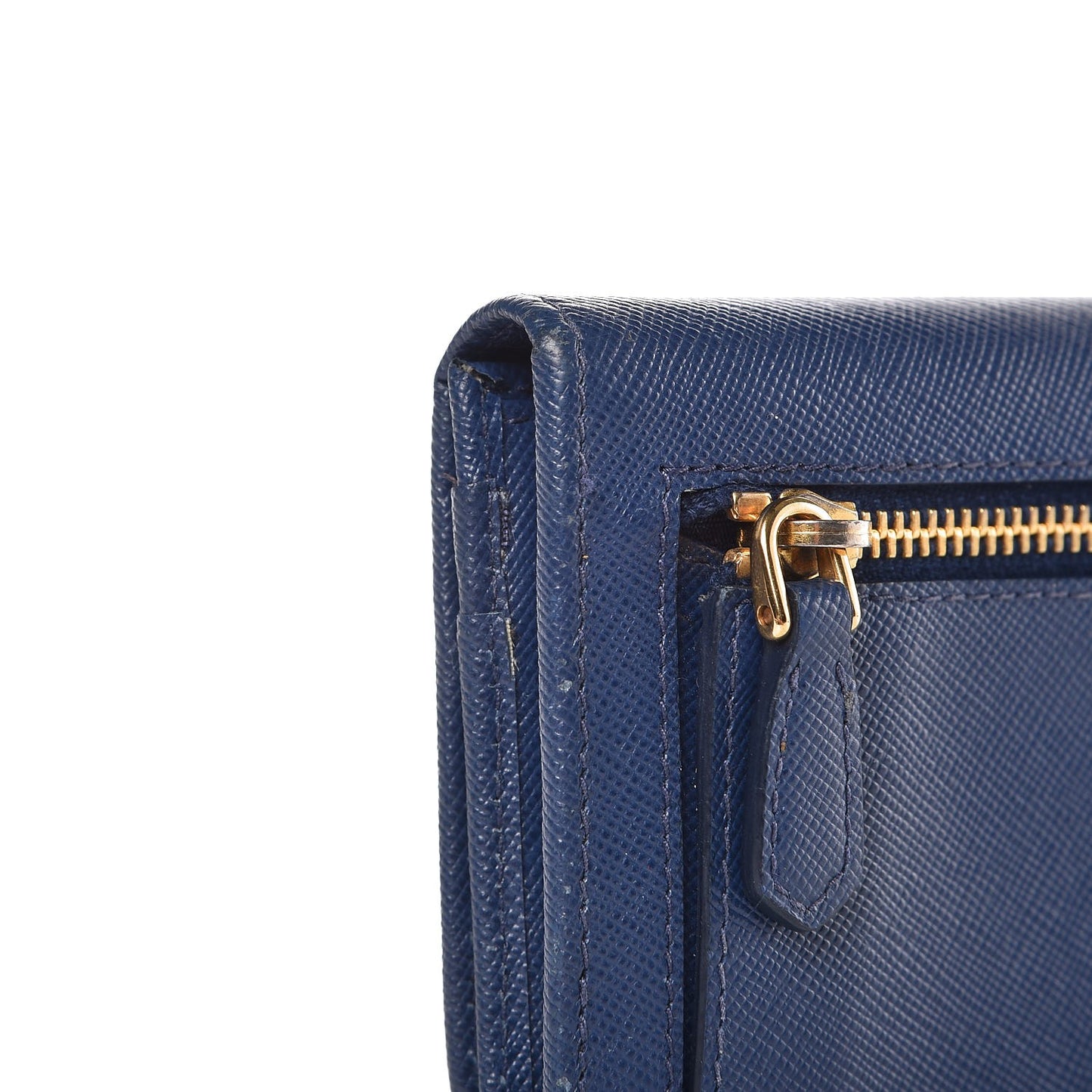 Saffiano Metal Continental Flap Wallet Bleuette