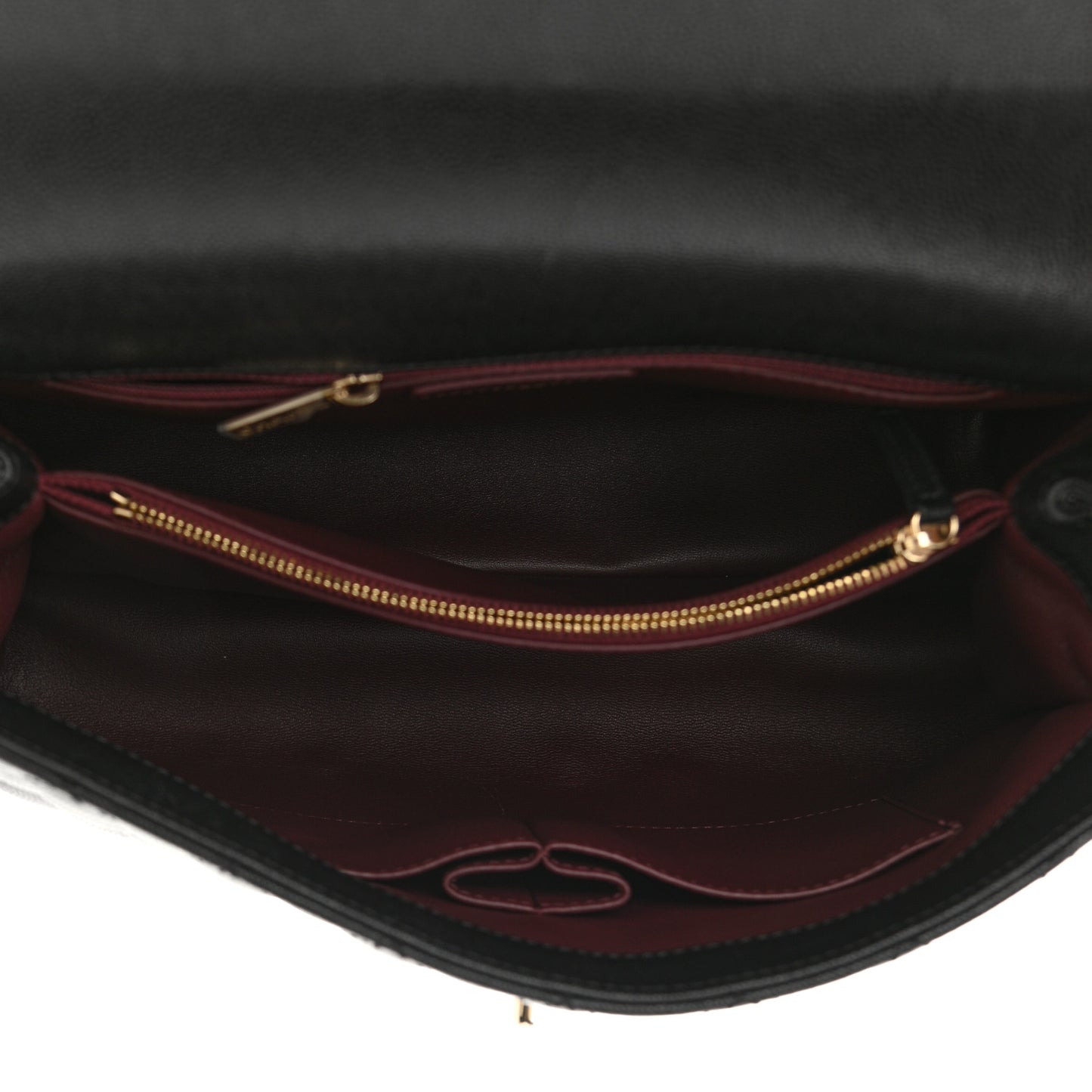 Caviar Quilted Medium Coco Handle Flap Black