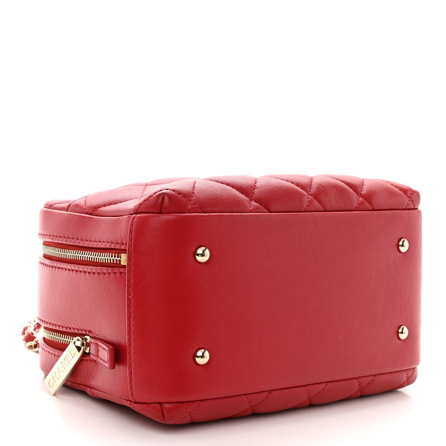 Chanel Lambskin Quilted Small Trendy CC Bowling Bag Red 4 of 13