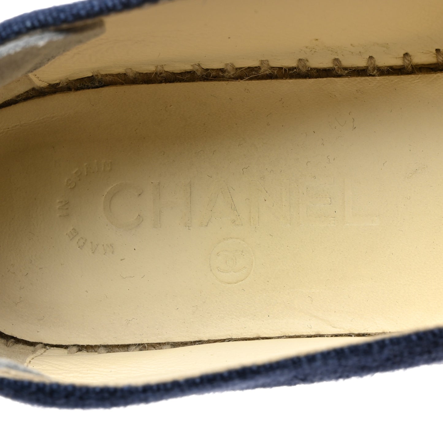 Denim Toile CC Espadrilles 41 Navy Black