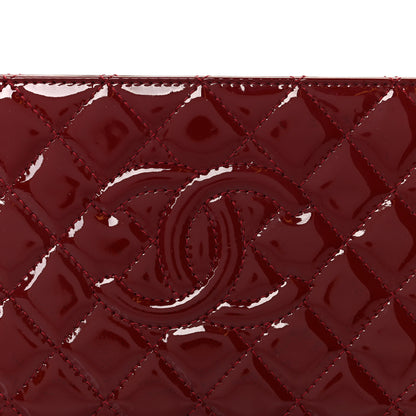 Chanel Patent CC Quilted Timeless Clutch Red 8 of 8