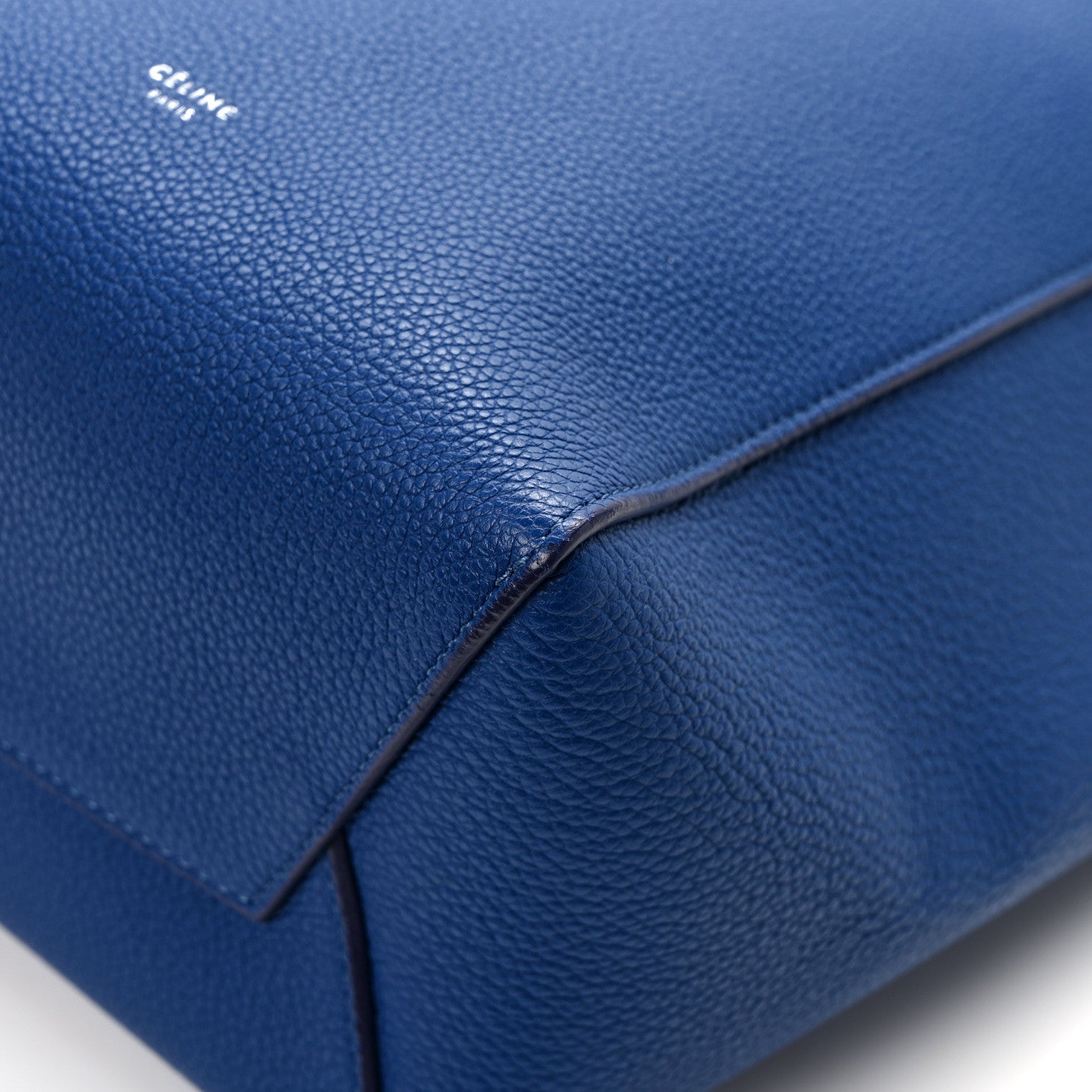 Celine Soft Grained Calfskin Small Sangle Bucket Bag Blue 10 of 11