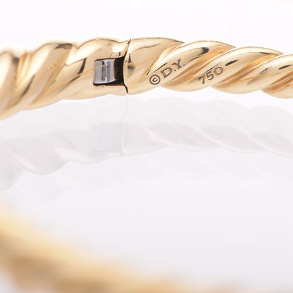 David Yurman 18K Yellow Gold 6mm Pure Form Cable Bracelet 4 of 5